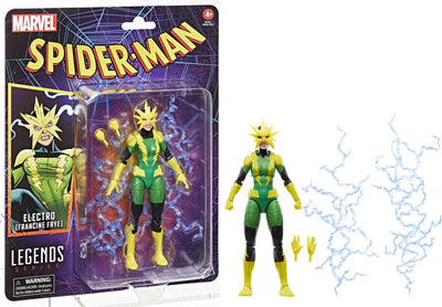 Hasbro Spider-Man Marvel Legends Retro-Actionfigur Electro (Francine Frye), 15 cm große Actionfigur
