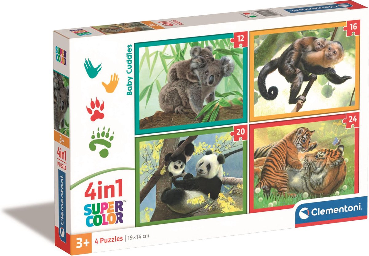 Clementoni Bein Puzzel 4in1 Baby Kuscheln