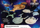 Amt Weltraummodellbausatz – 1443 Star Trek Allies and Adversaries Set aus Kunststoff – 1:2500 – Modellbau