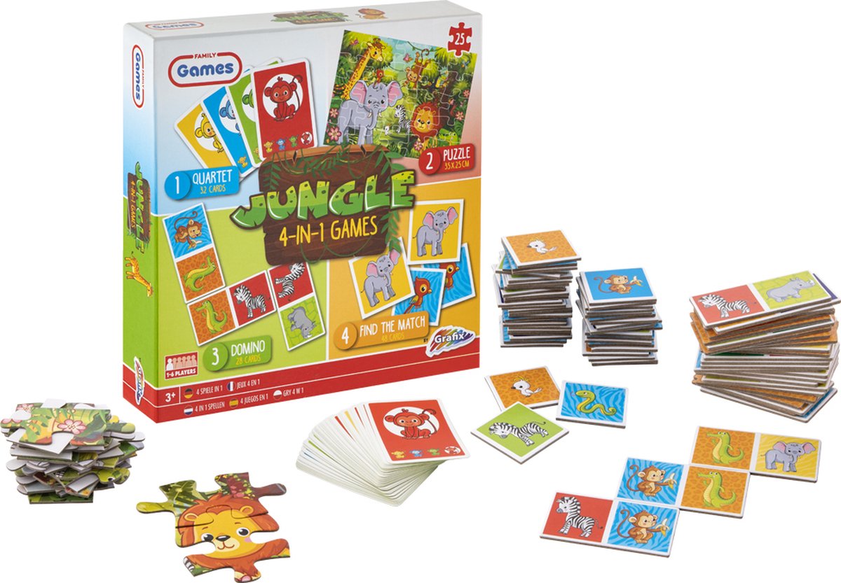 Grafix Game Box 4in1 Dschungel