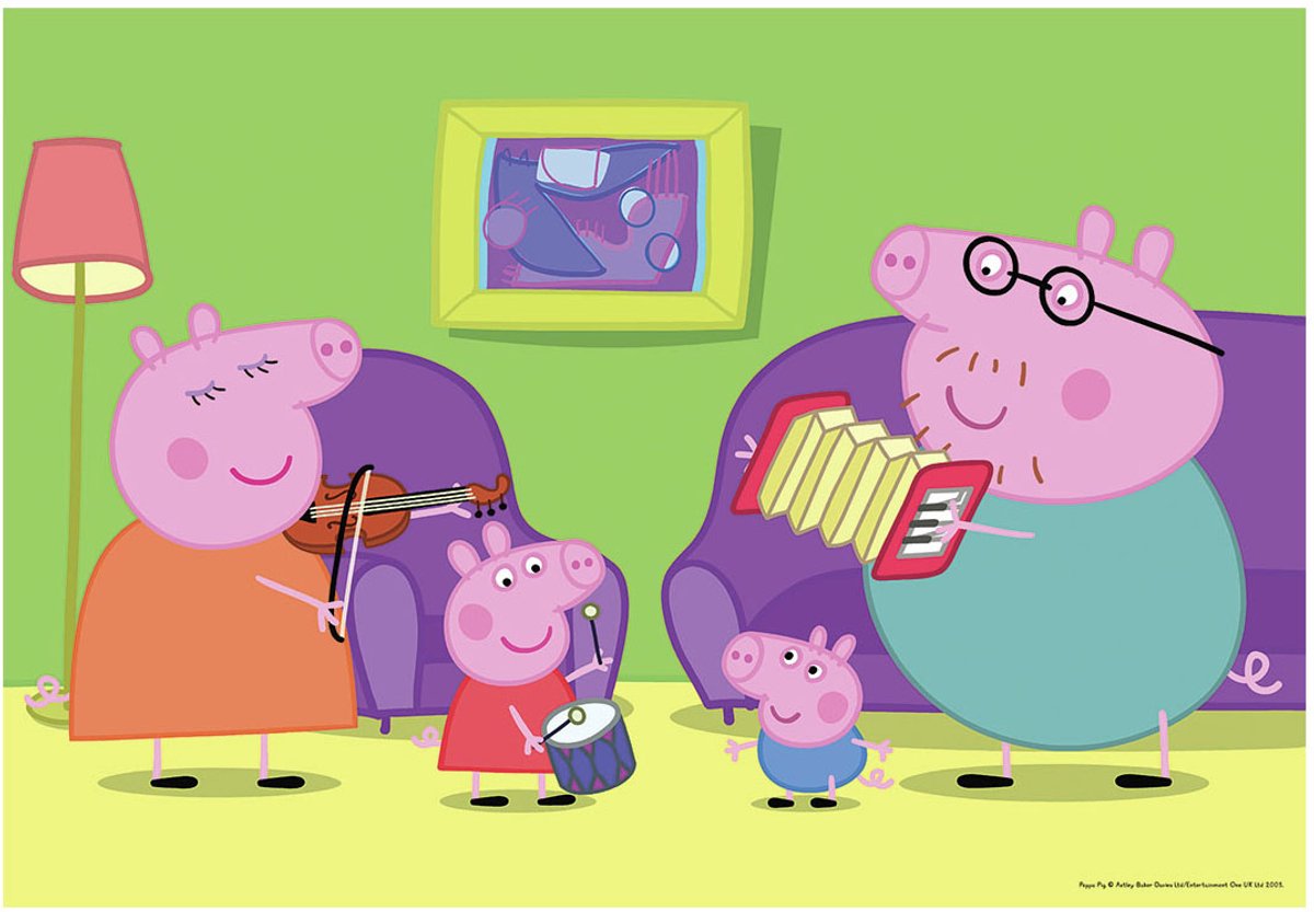 Ravensburger Puzzle zu Hause bei Peppa Pig, 2x12 PCs.