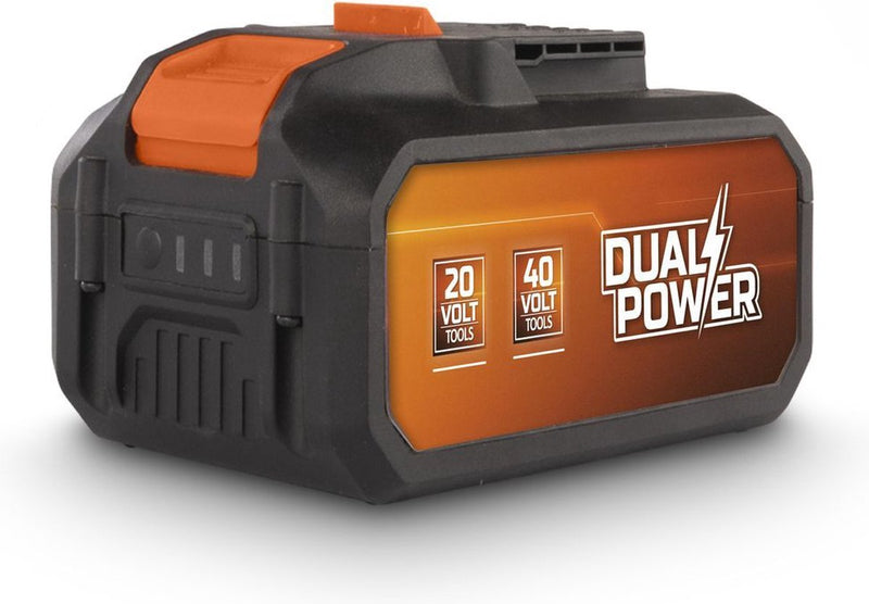 Powerplus Dual-Power-Akku powdp9040 – 2 x 20 V, 8,0 Ah, 4,0 Ah – Akku für 20-V-40-V-Geräte – LED-Betriebsanzeige – Akku-Plattform
