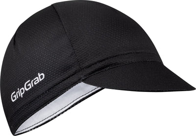 Gripgrab – leichte Sommer-Radkappe, Mesh-Radkappe, Retro-Radkappe, UV-Schutz, Helmkappe – Schwarz – Unisex – Größe M L (57–63 cm)