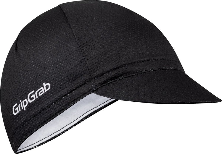 Gripgrab – leichte Sommer-Radkappe, Mesh-Radkappe, Retro-Radkappe, UV-Schutz, Helmkappe – Schwarz – Unisex – Größe M L (57–63 cm)