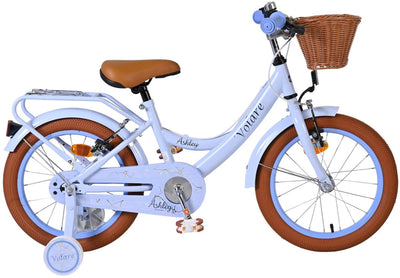 Volare Ashley Kinderfahrrad – Mädchen – 16 Zoll – Pastellblau – zwei Handbremsen