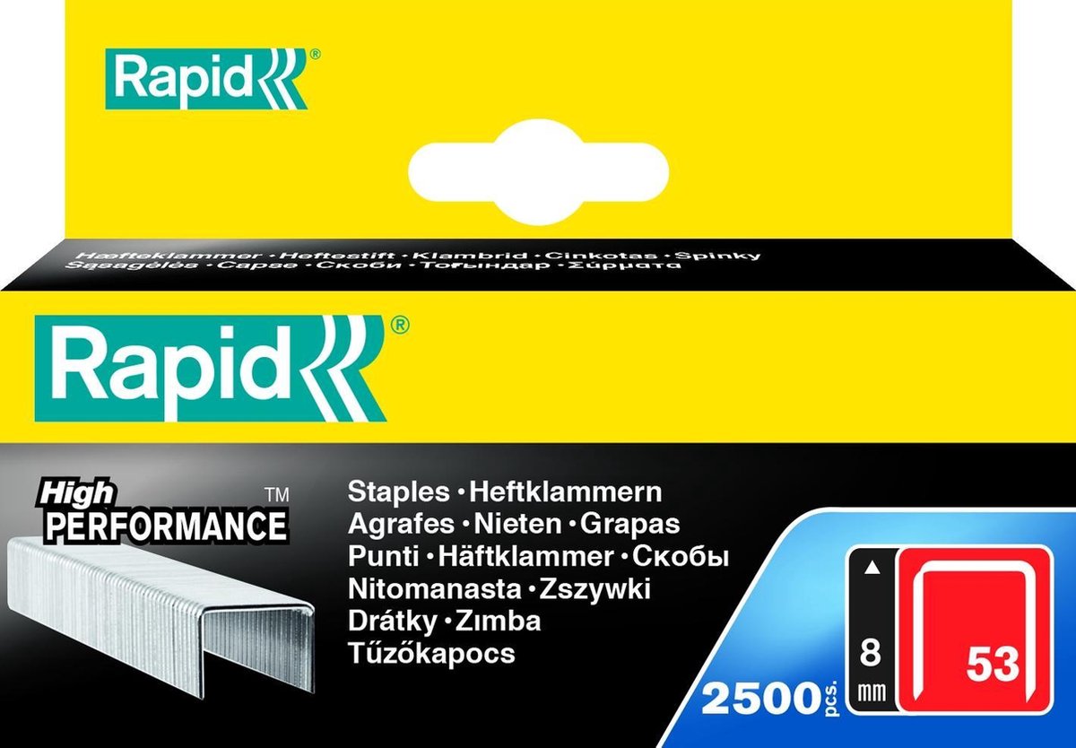 Rapid Heftklammer 53 8 mm 2500 Blisterbox