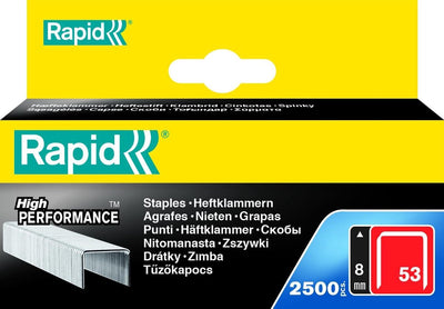 Rapid Heftklammer 53 8 mm 2500 Blisterbox