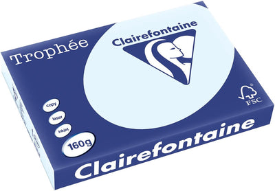 Clairefontaine Trophäe Pastell | farbiges Papier | a3 | 160g | 250 Blatt | azurblau