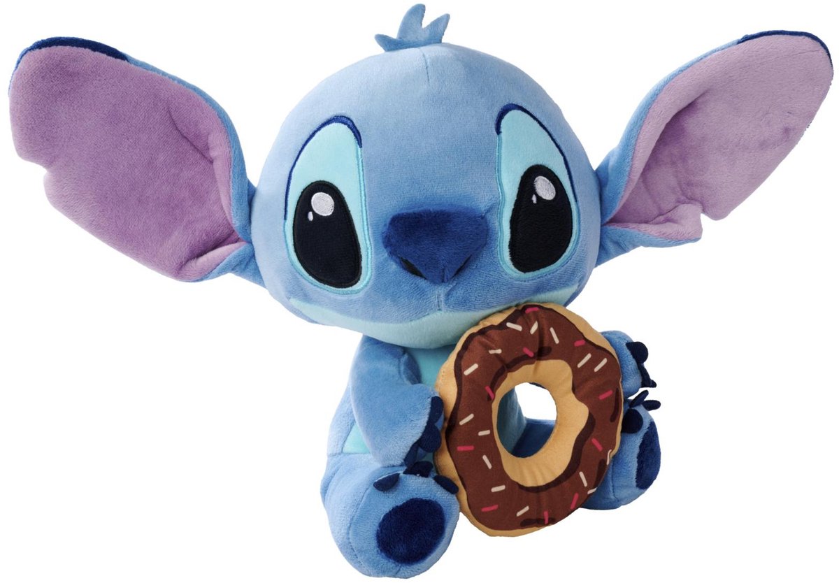Simba Toys Plüsch – Disney Simba Lilo Stitch Kuscheltierfigur Stitch mit Donut 25 cm Kuscheltiere