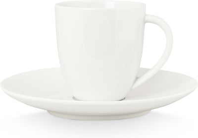 Vtwonen Kaffeetasse mit Untertasse – Weiß – Porzellan – 100 ml