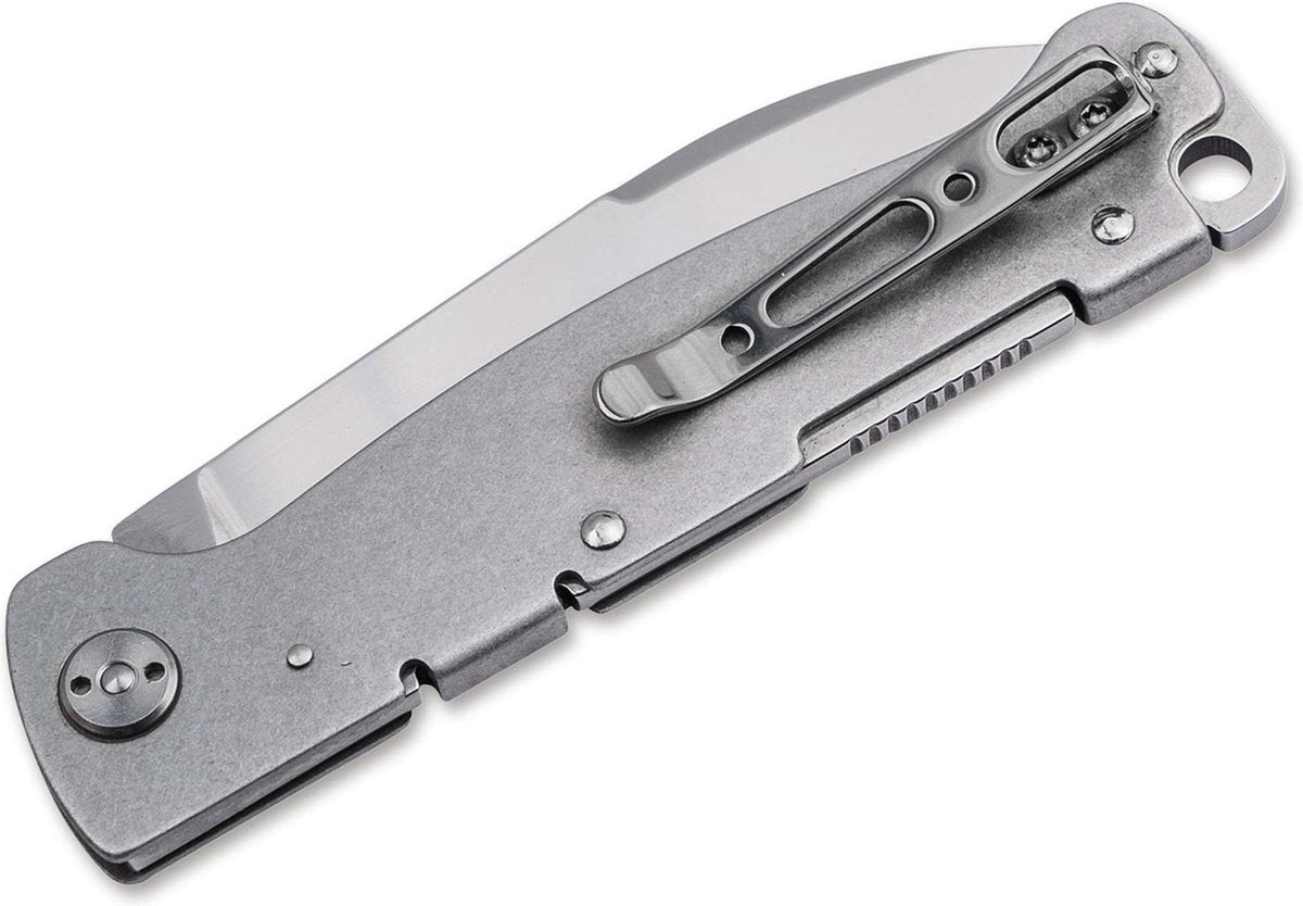 Böker Plus Atlas Backlock, Droppoint, Stonewash
