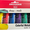 Bruynzeel Amsterdam Standard-Serie Acrylfarbe bunt metallic Set 20ml, 6-tlg.
