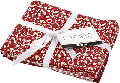 Patchwork Fabric Red 45x55cm, 4st.
