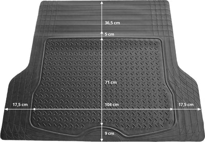 Cargoods universelle Gummi-Kofferraummatte (137 x 108 cm), ideal zu verwenden. Rutschhemmung und Schutz Ihres Kofferraums.
