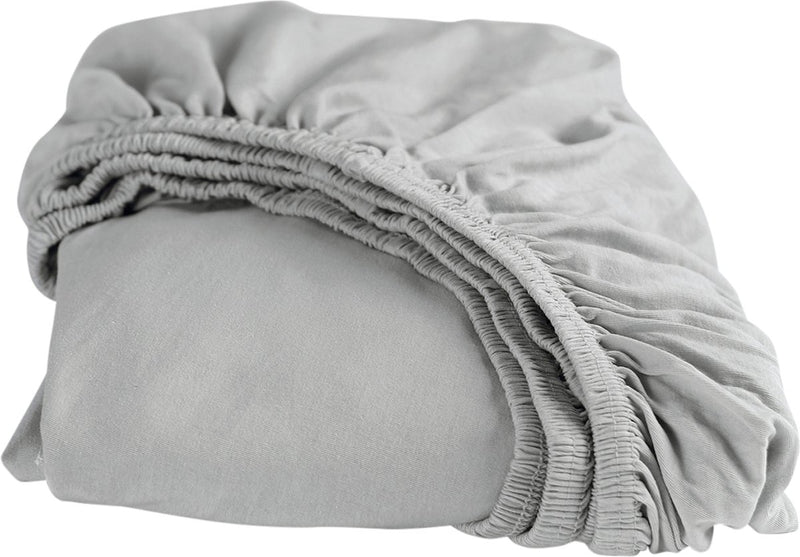 Cinderella-Spannbettlaken - geeignet für Boxspringbetten - Jersey - 80 90x220 oder 100x200 cm - bis 25 cm - hellgrau