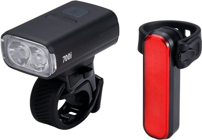 BBB Cycling Nanostrike 700i Combo Vorderlicht-Rücklicht-Set – 700 Lumen – USB wiederaufladbar – IPX6 regenfest – Fahrradbeleuchtung, Rennrad, Mountainbike – BLS-266i