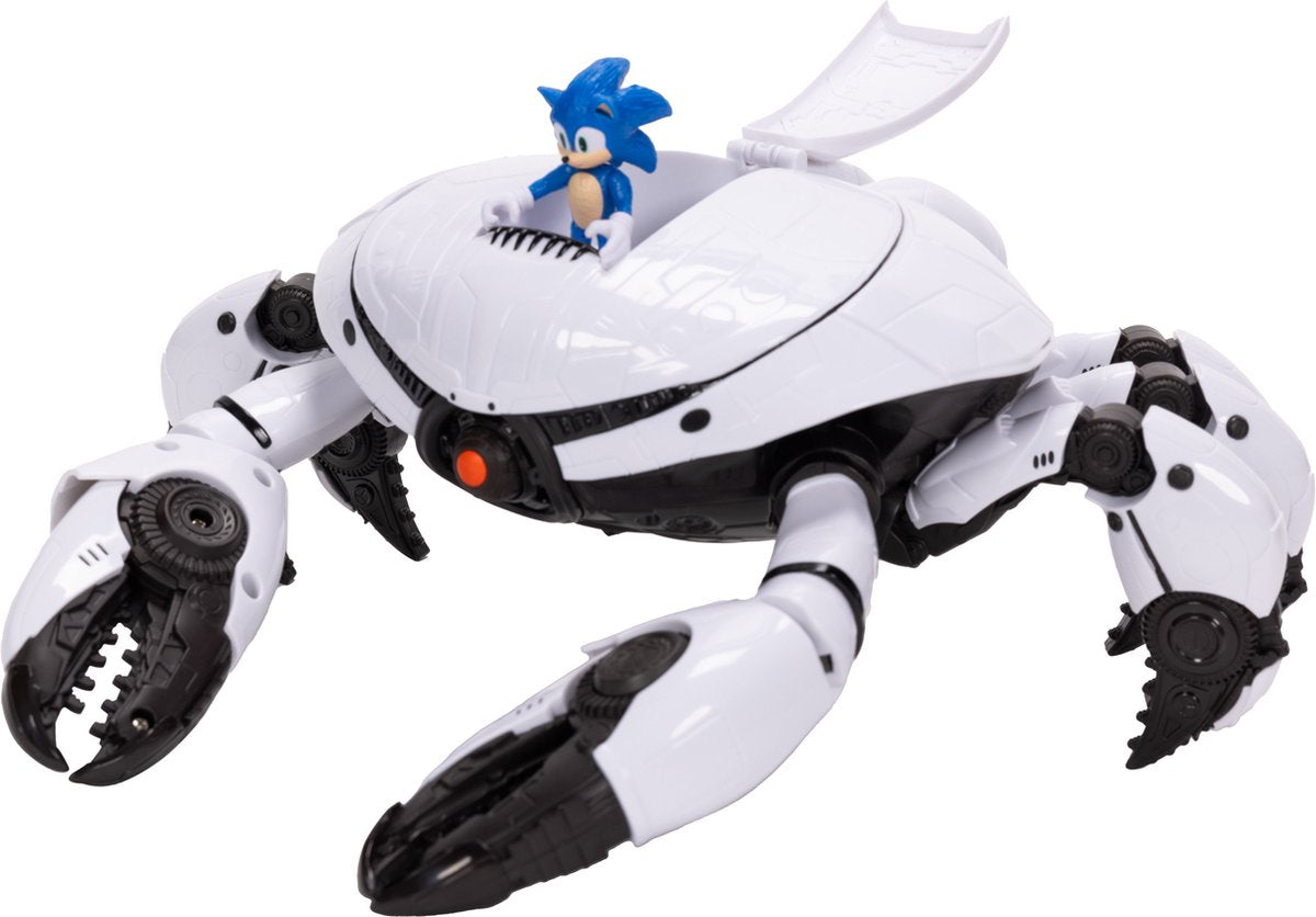 Jakks Sonic Movie, Spielset: Schlachtschiff mit Sonic-Figur, 6 cm