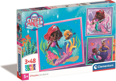 Clementoni - Puzzle - 3x48 Teile - Disney Ariel - Puzzle für Kinder - ab 5 Jahren