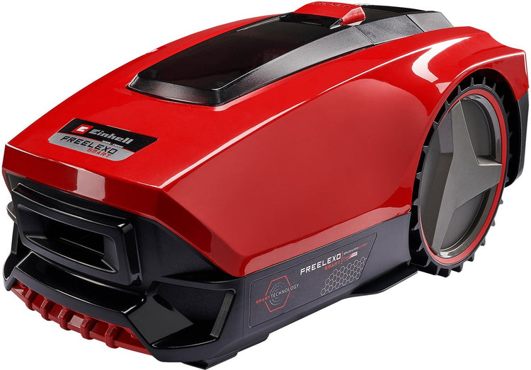 Einhell Profi-Akku-Rasenmäher Roboter Freelexo Smart 750 LCD+ – Power X-Change – 18 V Li-Ion – intelligente Verbindung – App-Steuerung – empfohlene Rasenfläche: bis zu 750 m² – zweiter Flächenmodus – inkl. Installationssatz