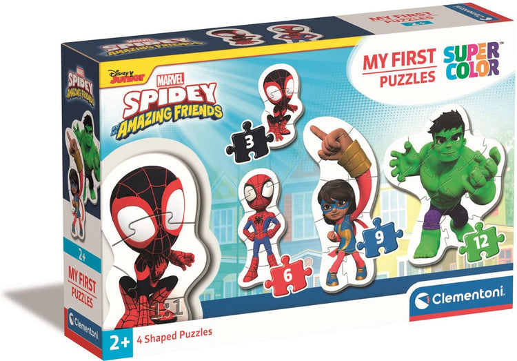 Clementoni – meine ersten Puzzles – Spidey – 4 Puzzles für Kinder – 3, 6, 9 und 12 Teile – ab 2 Jahren