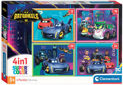Clementoni Jigsaw Puzzle 4in1 BATWHEELS