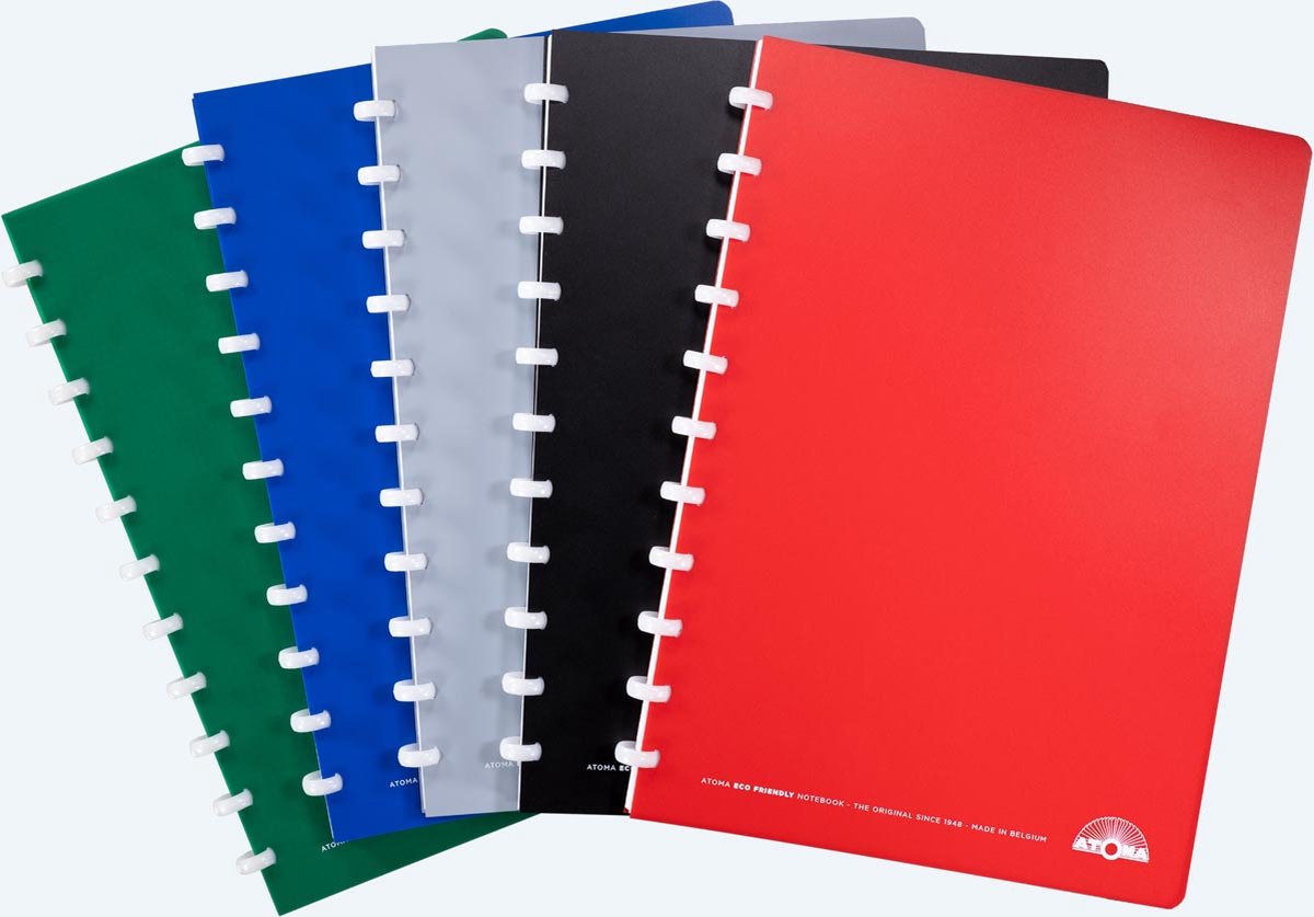 Atoma Öko-Notizbuch, ft A4, 144 Seiten, liniert, verschiedene Farben