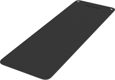 Tunturi Pro Fitnessmatte - Yogamatte - Gymnastikmatte - Trainingsmatte - 180x60x1,5 cm - Farbe: Schwarz - inkl. kostenlose Fitness-App
