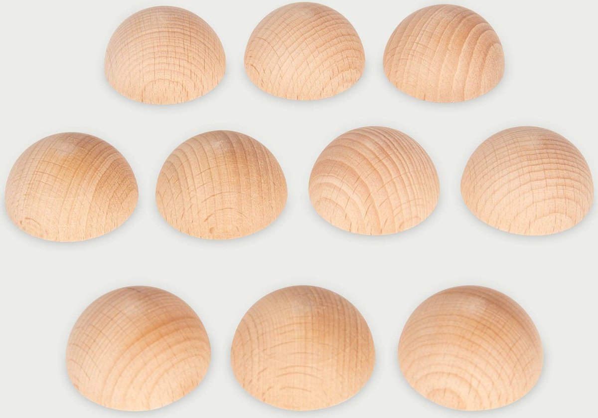 Tickit ® natürliche Holzhalbkugeln