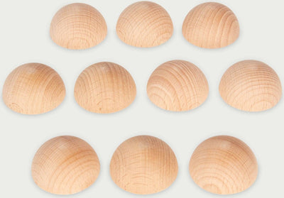 Tickit ® natürliche Holzhalbkugeln