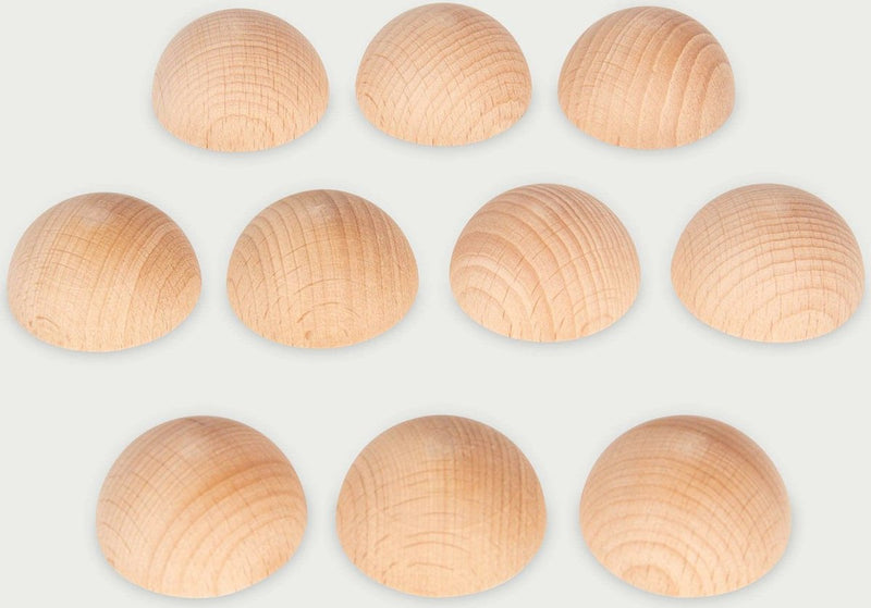Tickit ® natürliche Holzhalbkugeln
