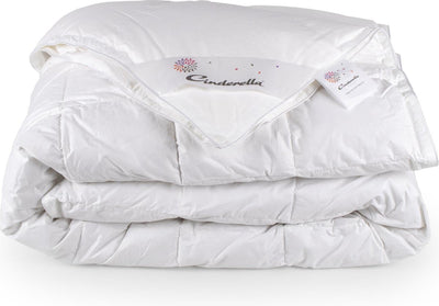 Cinderella Soul Bettdecke 4 Jahreszeiten – 1 Person – luxuriöse Entendaunenfüllung – Perkal-Bezug – 140 x 200 cm