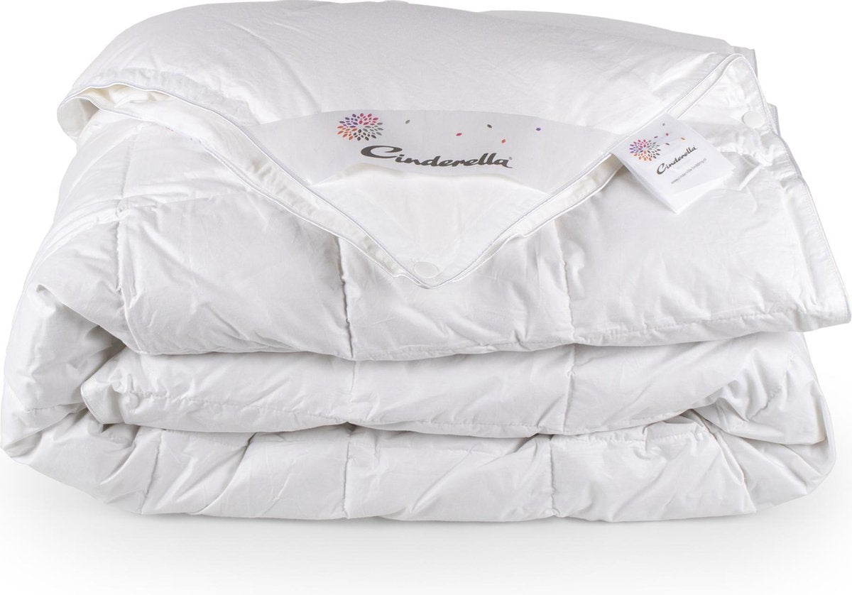 Cinderella Soul Bettdecke 4 Jahreszeiten – 2 Personen – luxuriöse Entendaunenfüllung – Perkal-Bezug – 260 x 220 cm