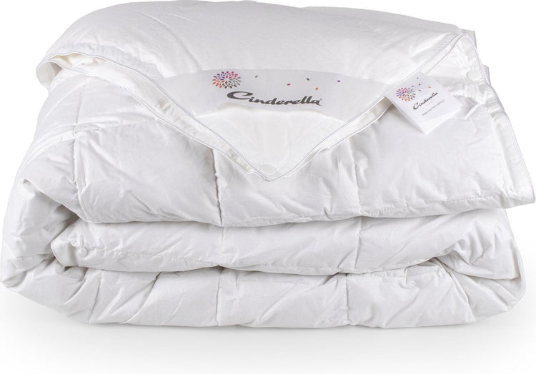 Cinderella Soul Bettdecke 4 Jahreszeiten – 2 Personen – luxuriöse Entendaunenfüllung – Perkal-Bezug – 260 x 220 cm