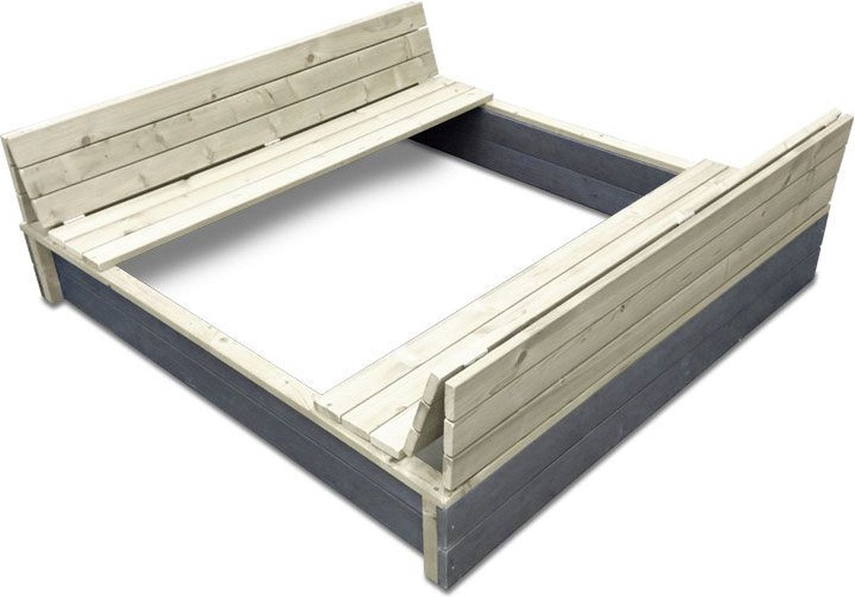 Exit Toys Exit Axent Holzsandkasten 136x132cm – Outdoor-Sandkasten – Kindersandkasten – FSC-Holz – Garten