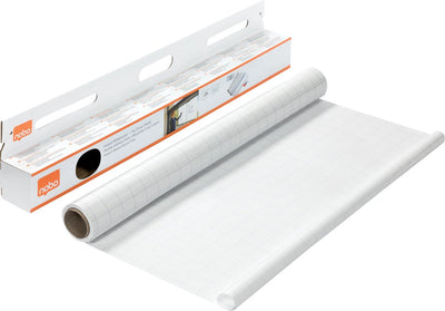 Nobo Instant Whiteboard trocken abwischbare Blätter kariert auf einer Rolle – 25 elektrostatische Blätter – 60 x 80 cm – weiß