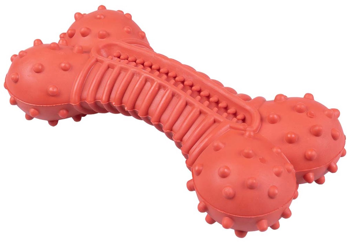 Duvo plus Playtime Kauspielzeug Griplay mit gebogenem Bein für Hunde 12x10x5,5cm rot