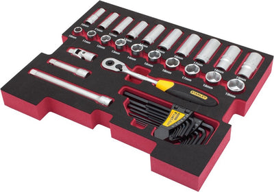 Stanley Handwerkzeuge FMHT0-74296 Fatmax Tstak Einsatz-Steckschlüsselsatz 3 8 38-teilig – FMHT0-74296