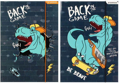 Ordner mit elastischem A4-Skate-Dino