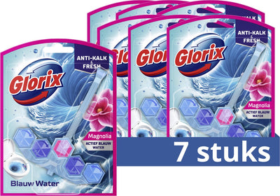 Glorix - Toilettensteine - Magnolia - 7 Stück - Vorteilspack