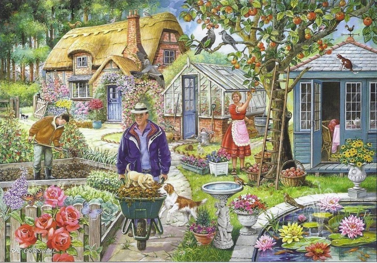 Haus der Puzzles Nr. 1 – im Garten Puzzle 1000 Teile