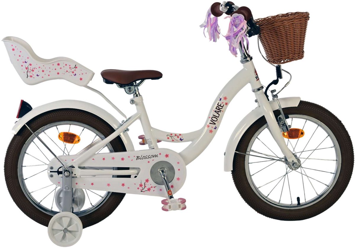 Volare Blossom Children's Bicycle Girls 16 Zoll Weiß