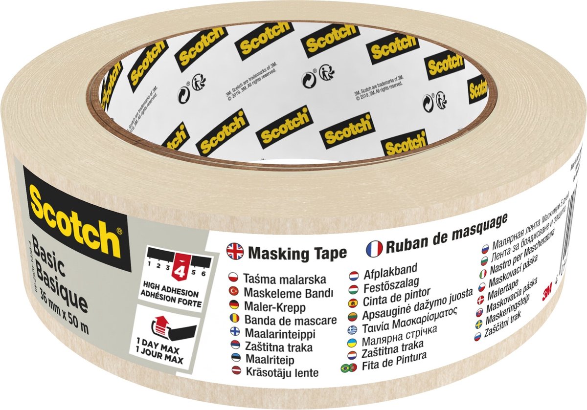 Scotch-Kreppband Basic 36mmx50m beige | 16 Stück