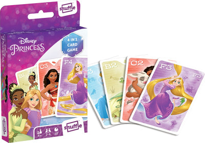 Shuffle Disney Princess – 4-in-1-Kartenspiele (Quartett, Memo, Snap, Actionspiel)