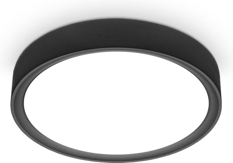 B.k.licht - Deckenleuchte - Schwarz - Deckenleuchte mit 1 Lichtpunkt - ø25cm - 4.000k - 1.200lm - 12w
