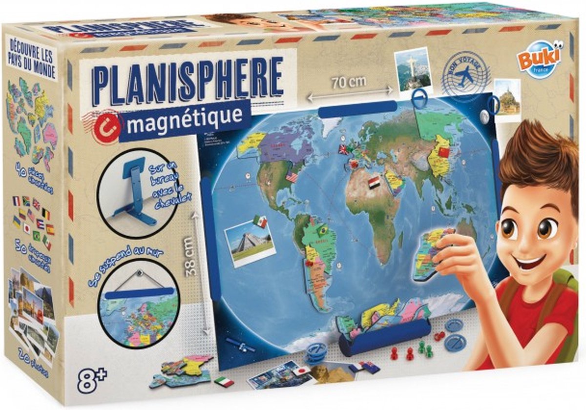 Buki Frankreich Buki – magnetische Weltkarte