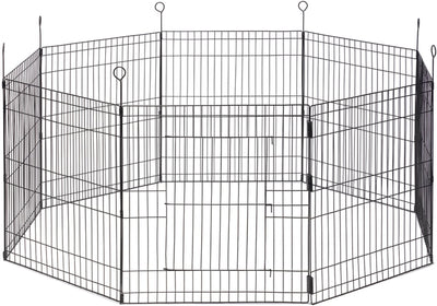 Beeztees Simi-Kaninchengehege – XL – Nagetiergehege mit Tür – 8 Paneele – Paneel 58 x 62 cm – Durchmesser 155 cm