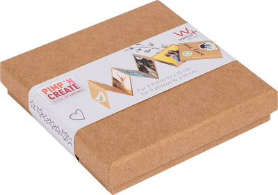 Walther fb-099-p Leporello-Box Pac – Größe 12 x 12 x 2,4 cm – 11 Fotos 10 x 10 cm – braun