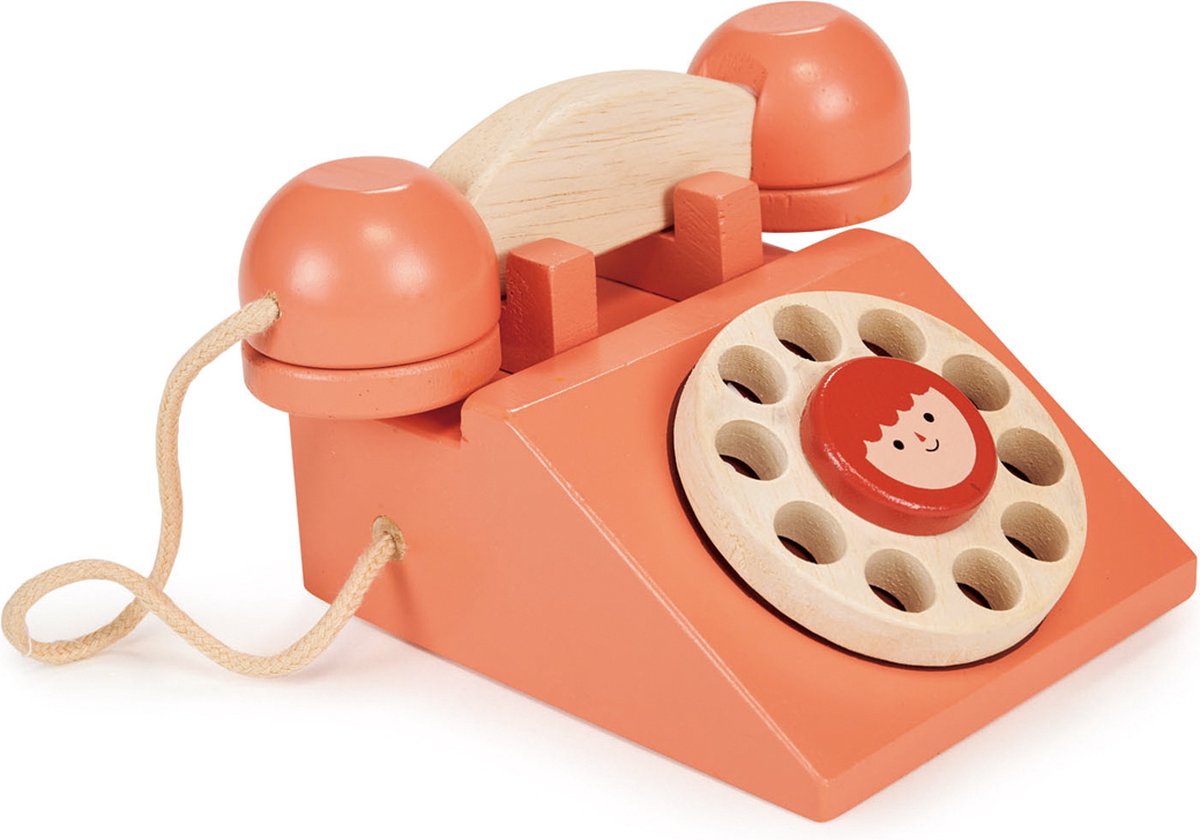 Mentari-Rollenspiel: Ring-Ring-Telefon 15x12,5x8,5cm, aus Holz, in Box, 2+