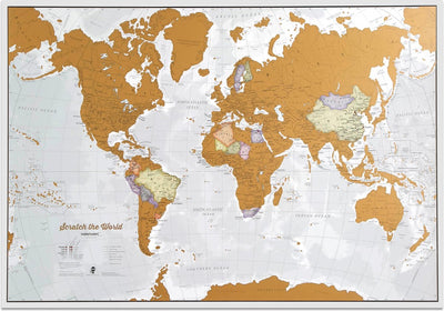 Maps International Scratch the World® – Englische Version mit luxuriöser Oberfläche –