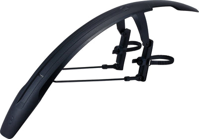BBB Cycling Disc Guard vorne – vorderer Schutzblech für Gravel-Bike-Rennrad – Schutzblech 28 Zoll – maximale Reifenbreite: 42 mm – Schwarz – BFD-65F